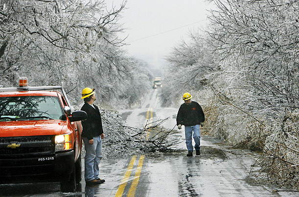 Hydro damage from recent ice storm